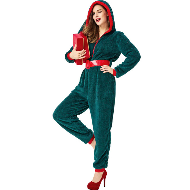 Group Green Hooded Christmas Costumes
