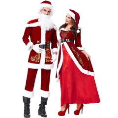 Couples Christmas Costumes Wholesale Adult Santa Outfit Set