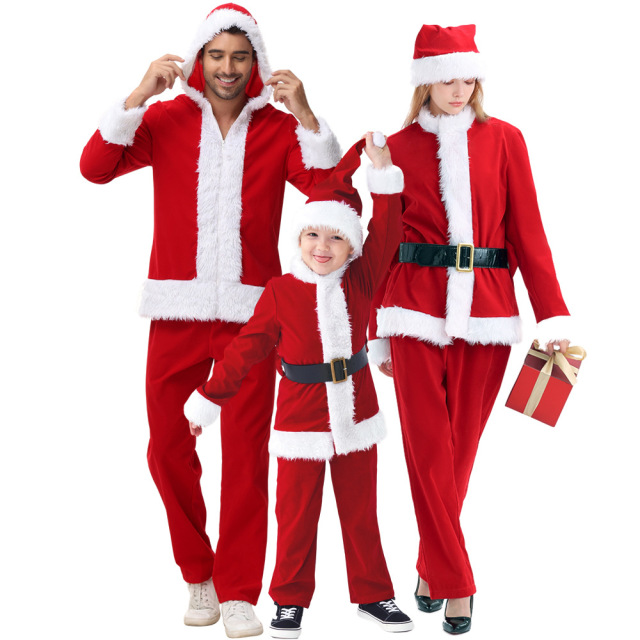 Family Christmas Costume Wholesale Matching Santa Outfit Set