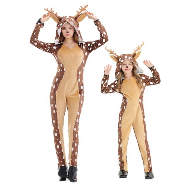 Reindeer Family Christmas Costumes Wholesale | Parent-Child Holiday Set