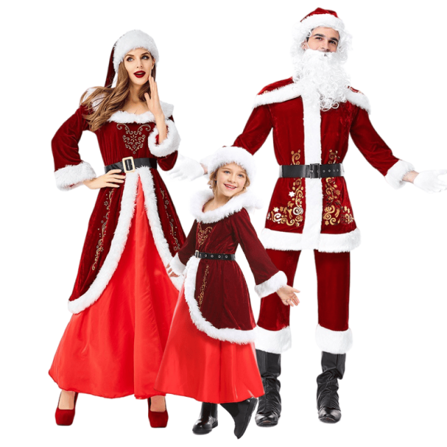 Family Christmas Santa Costume Set – Wholesale Holiday Outfits
