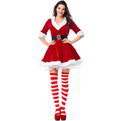 Girls Christmas Santa Dress with Hood – Wholesale Holiday Outfit