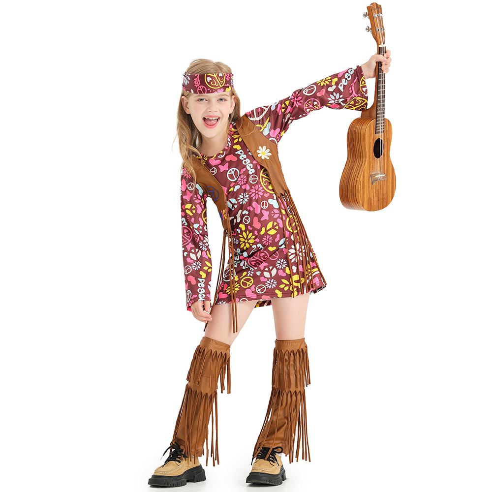 Girls Hippie Costume