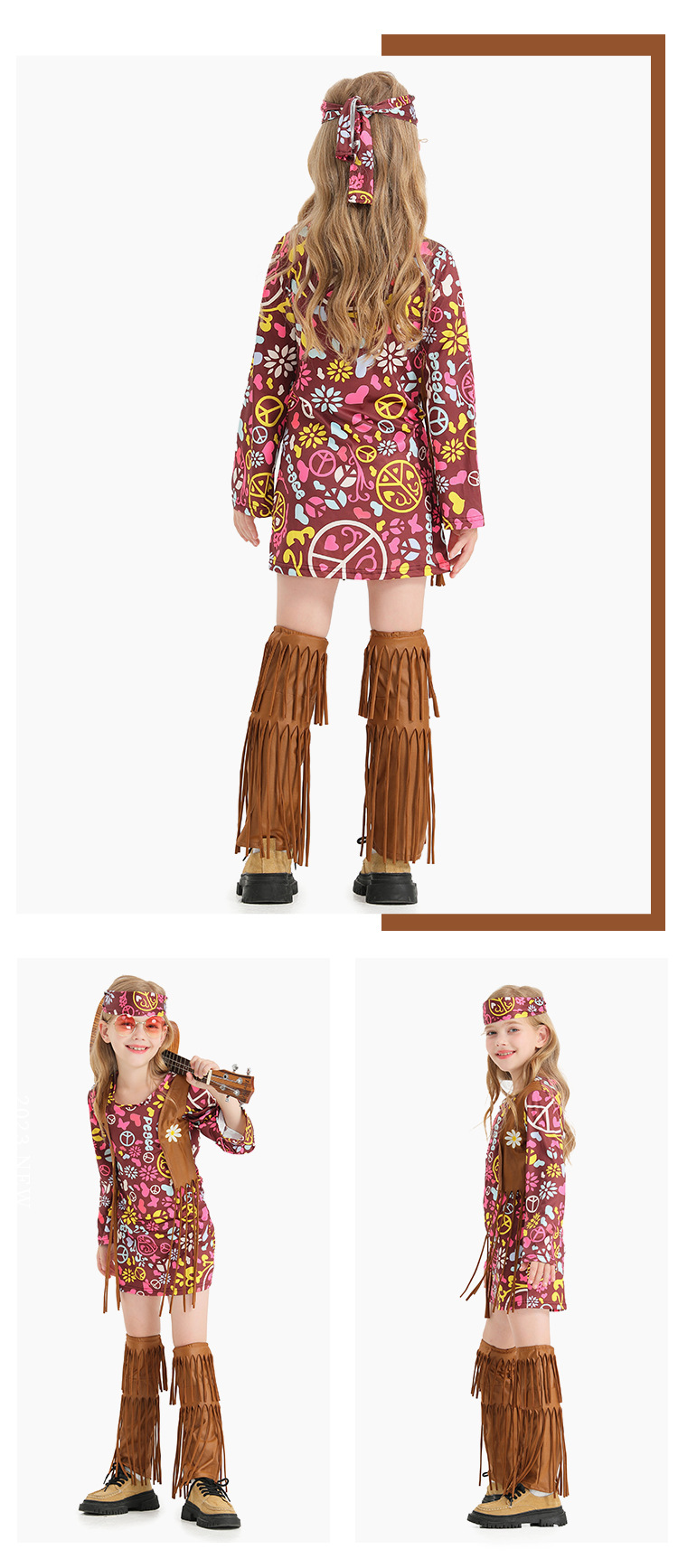 Girls Hippie Costume