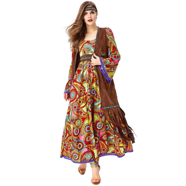 80s Disco Costume Women Hippie Dress | Wholesale Supply