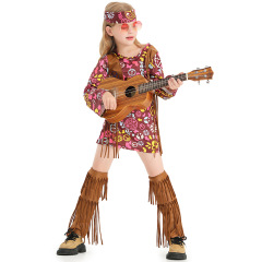 Girls Hippie Costume Flower Power Dress | Wholesale Fancy Dress