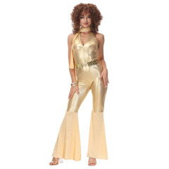Sexy Gold Disco Dance Costume for Women