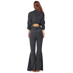 Black Womens Disco Costume | 90s Fancy Dress Disco Outfit