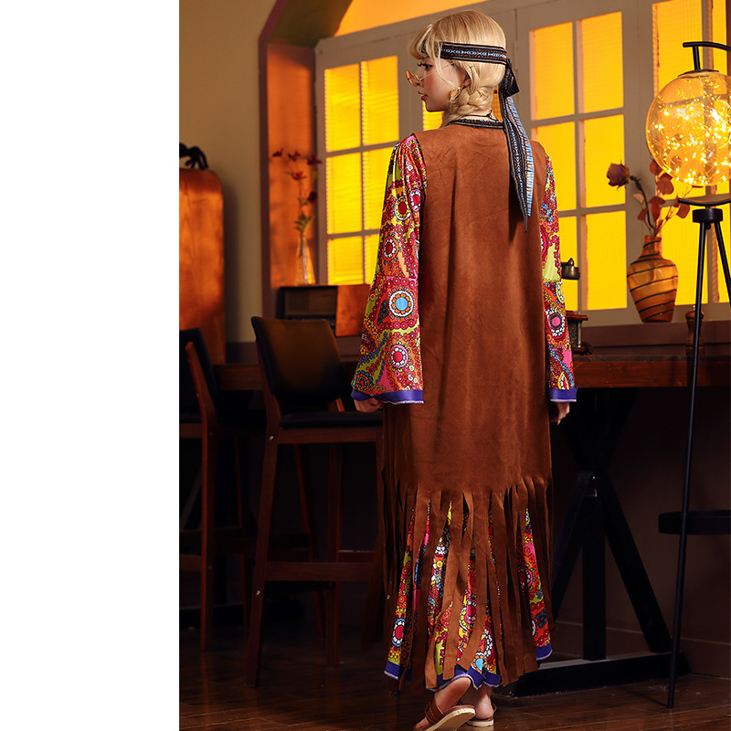 70s Hippie Long Dress | Wholesale Disco Costume for Women