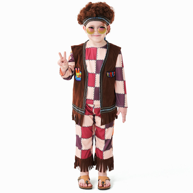 Kids Hippie Disco Costume Set | Wholesale 70s Fancy Dress