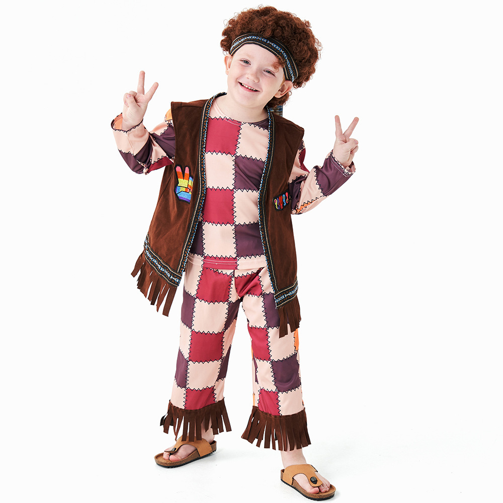 Kids Hippie Disco Costume Set | Wholesale 70s Fancy Dress