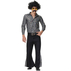 70s Disco Costume for Men | Shiny Shirt & Bell Bottoms | Wholesale