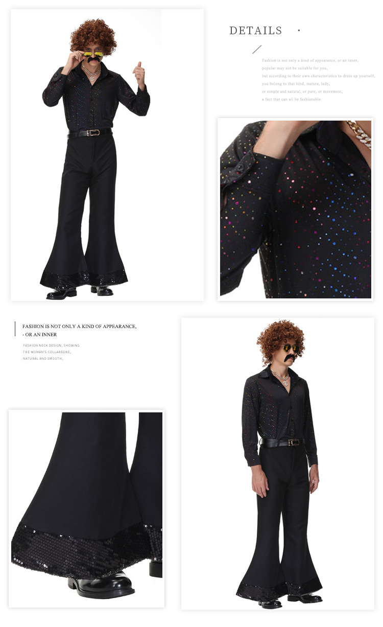 Men's Black Disco Costume