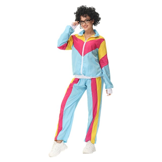 Wholesale 80s 90s Shell Suit Retro Costumes for Women