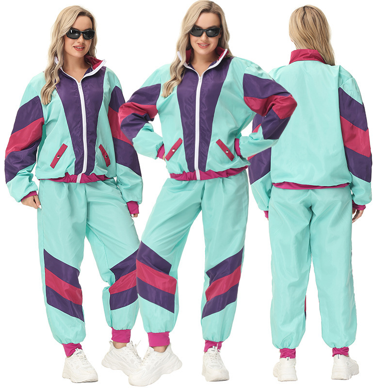 Wholesale 80s 90s Shell Suit Retro Costumes for Women