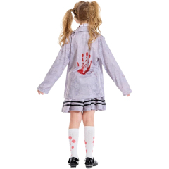 Kids Zombie Costume School Girl - Wholesale Zombie Halloween Costume
