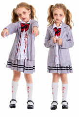Kids Zombie Costume School Girl - Wholesale Zombie Halloween Costume