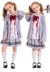 Kids Zombie Costume School Girl - Wholesale Zombie Halloween Costume