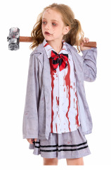 Kids Zombie Costume School Girl - Wholesale Zombie Halloween Costume