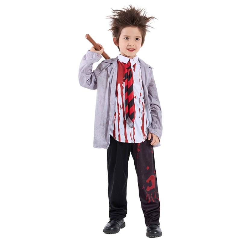 Zombie Costume Boy School Uniform - Wholesale Child Zombie Costume