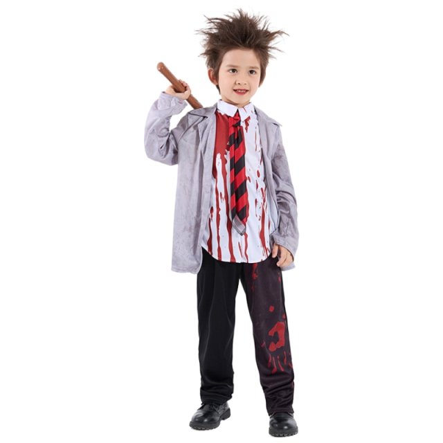 Zombie Costume Boy School Uniform - Wholesale Child Zombie Costume