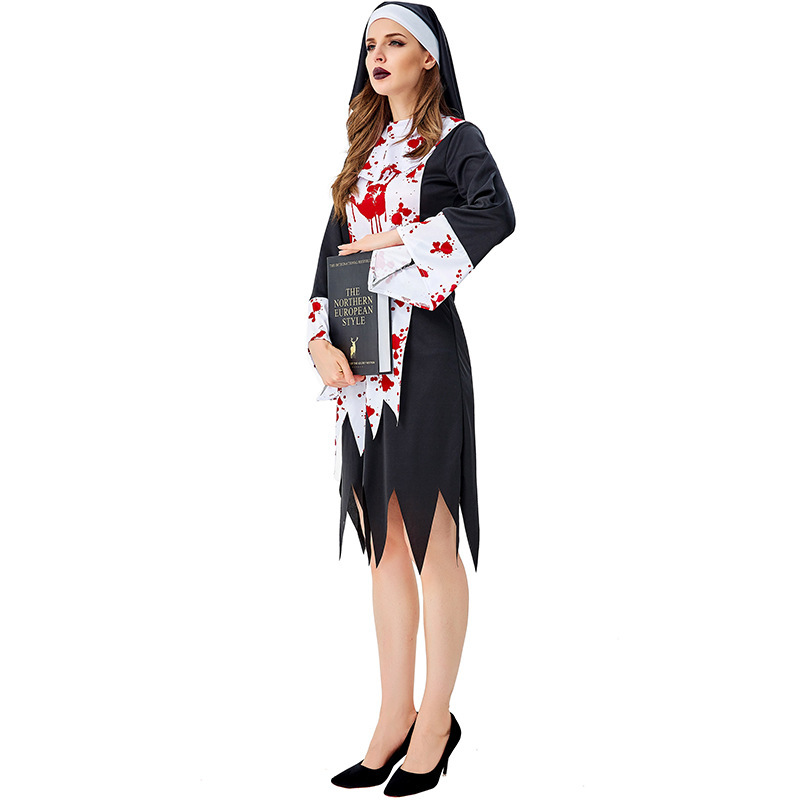 Nun Halloween Costume Zombie - Wholesale Zombie Costume Women Set