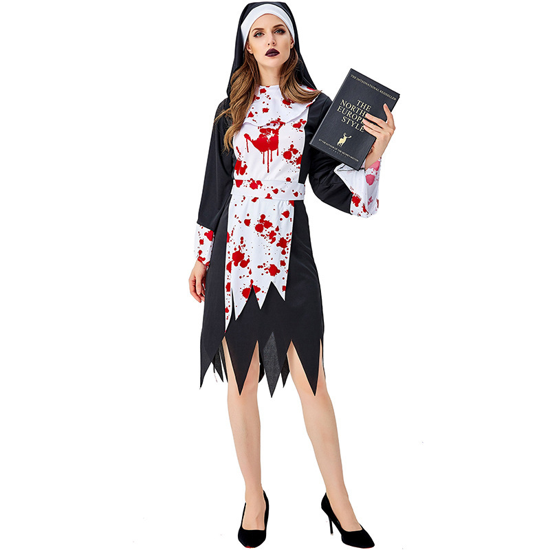 Nun Halloween Costume Zombie - Wholesale Zombie Costume Women Set
