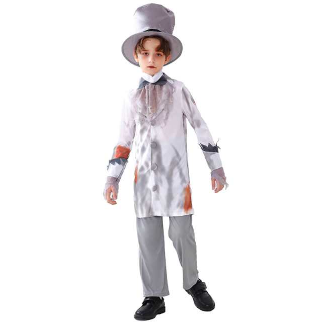 Zombies 4 Costumes Boy - Kids Zombie Costume Gentleman Set Wholesale
