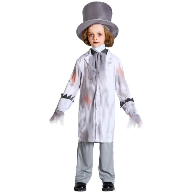 Zombies 4 Costumes Boy - Kids Zombie Costume Gentleman Set Wholesale