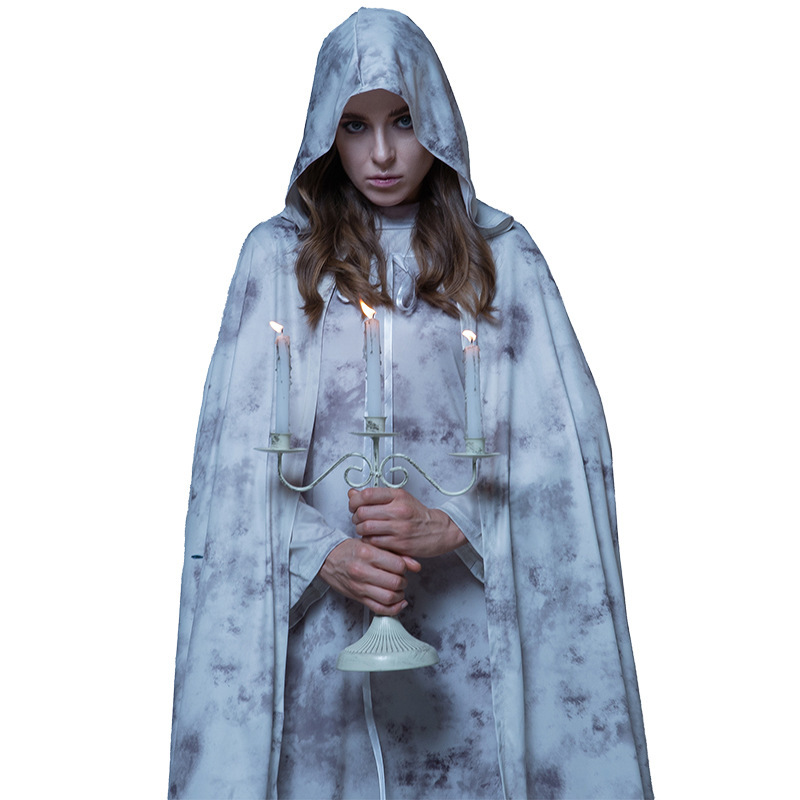 Wholesale Ghost Costume - Womens Hooded Cloak Halloween Set