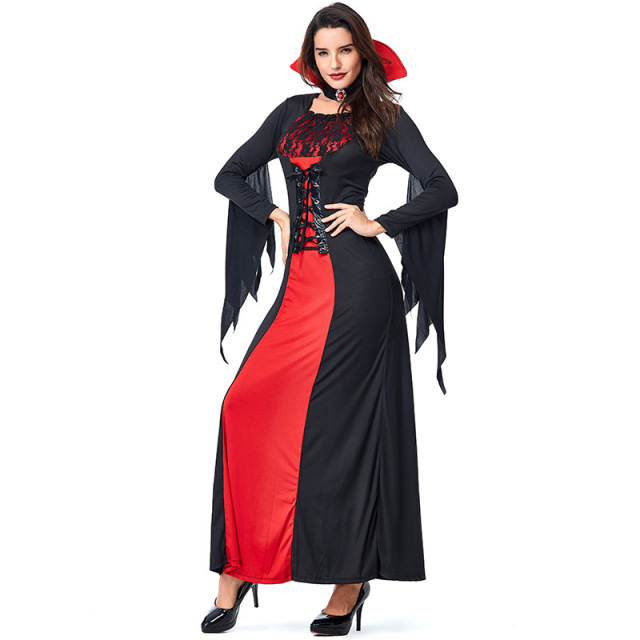 Wholesale Lady Vampire Costume - Female Gothic Bat-Wing Dress