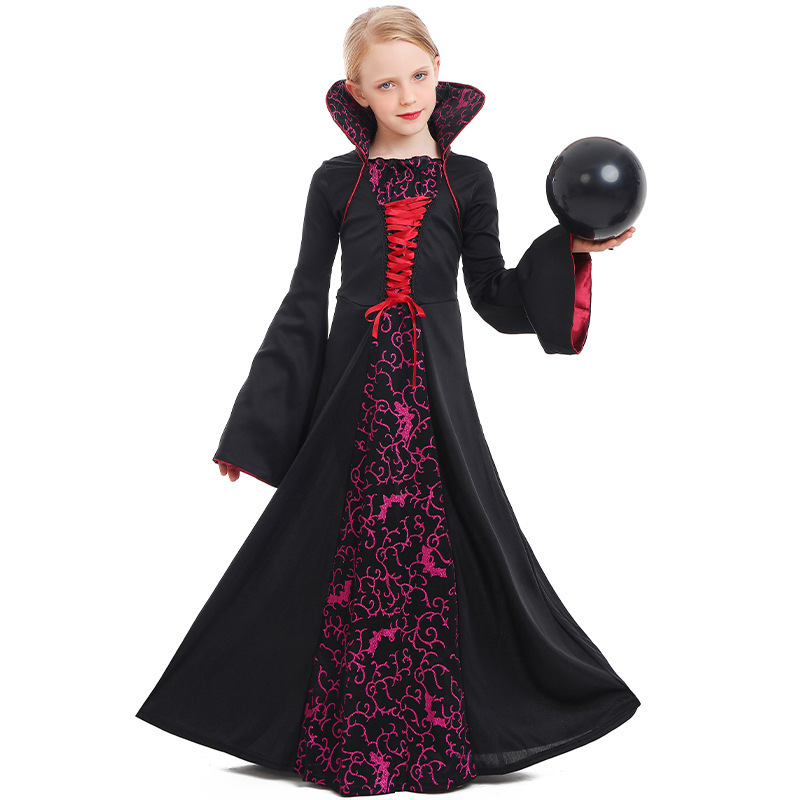 Wholesale Girls Vampire Costume - Gothic Royal Kid Dress