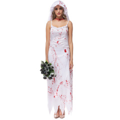 Wholesale Zombie Bride Costume - Blood Splattered Ghost Wedding Dress