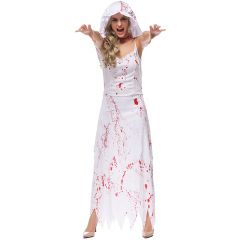 Wholesale Zombie Bride Costume - Blood Splattered Ghost Wedding Dress