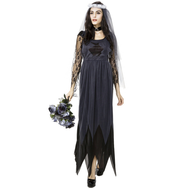 Wholesale Ghost Bride Costume - Women's Gothic Zombie Wedding Dress