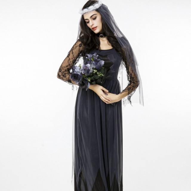 Wholesale Ghost Bride Costume - Women's Gothic Zombie Wedding Dress