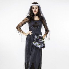 Wholesale Ghost Bride Costume - Women's Gothic Zombie Wedding Dress
