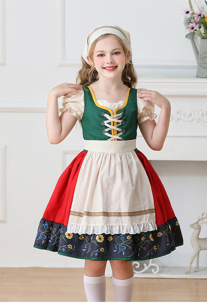 Oktoberfest Girls Floral Dress