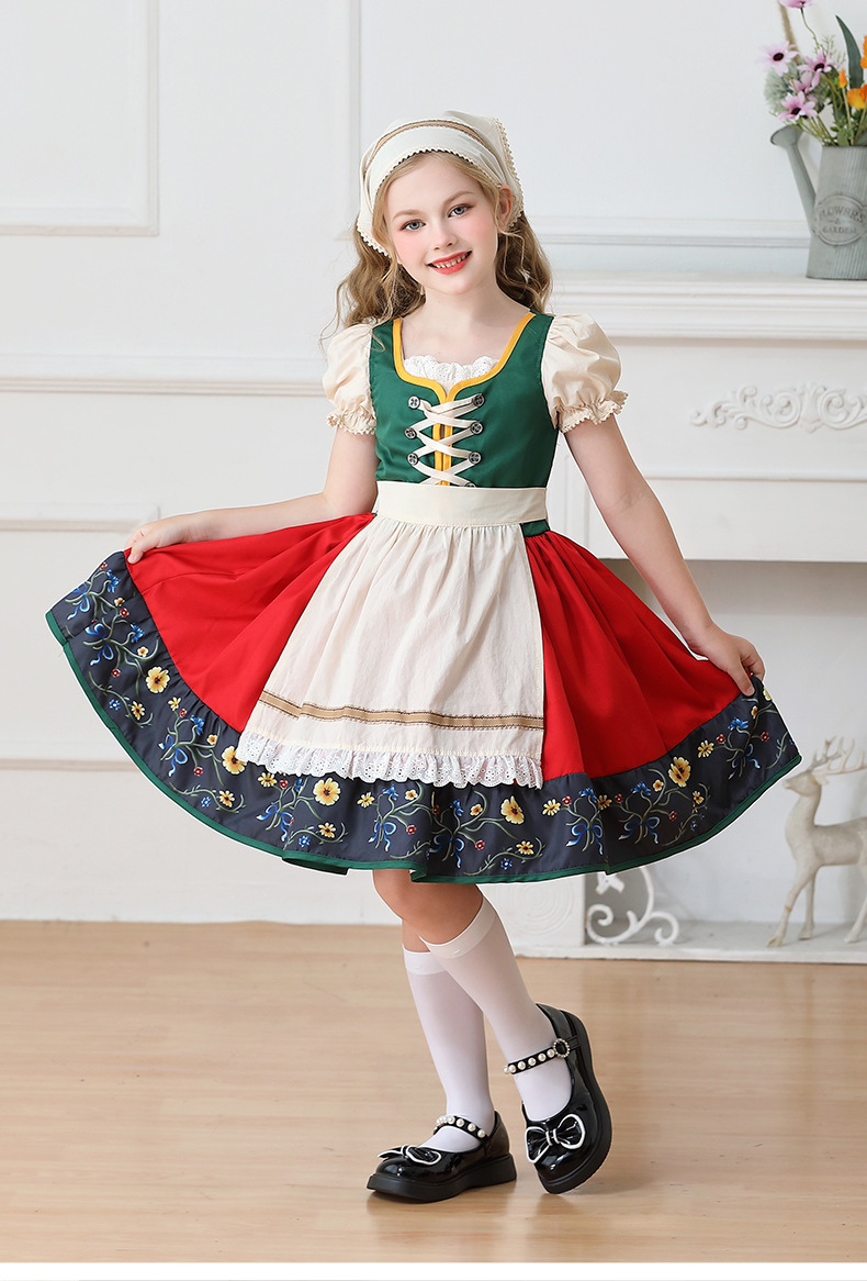 Oktoberfest Girls Floral Dress