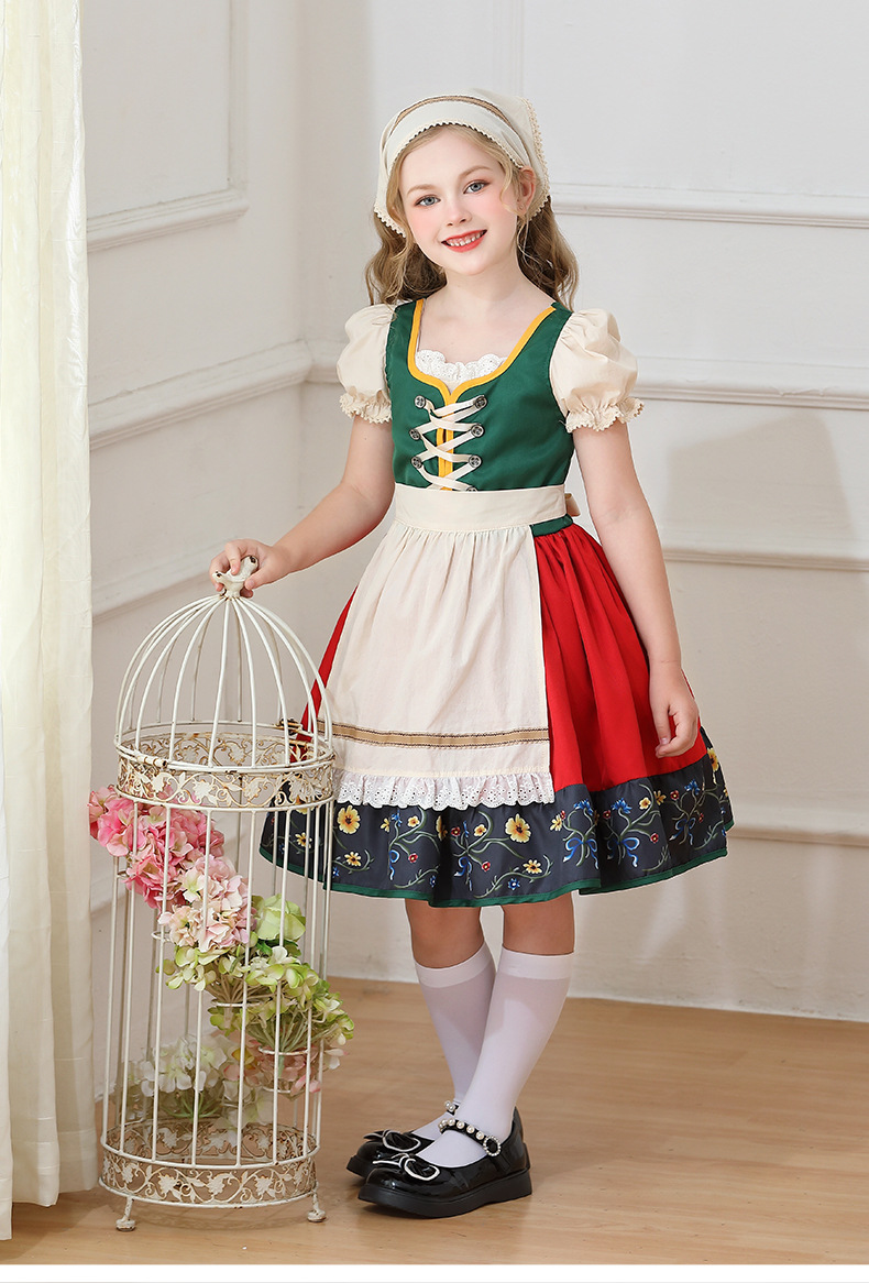 Oktoberfest Girls Floral Dress
