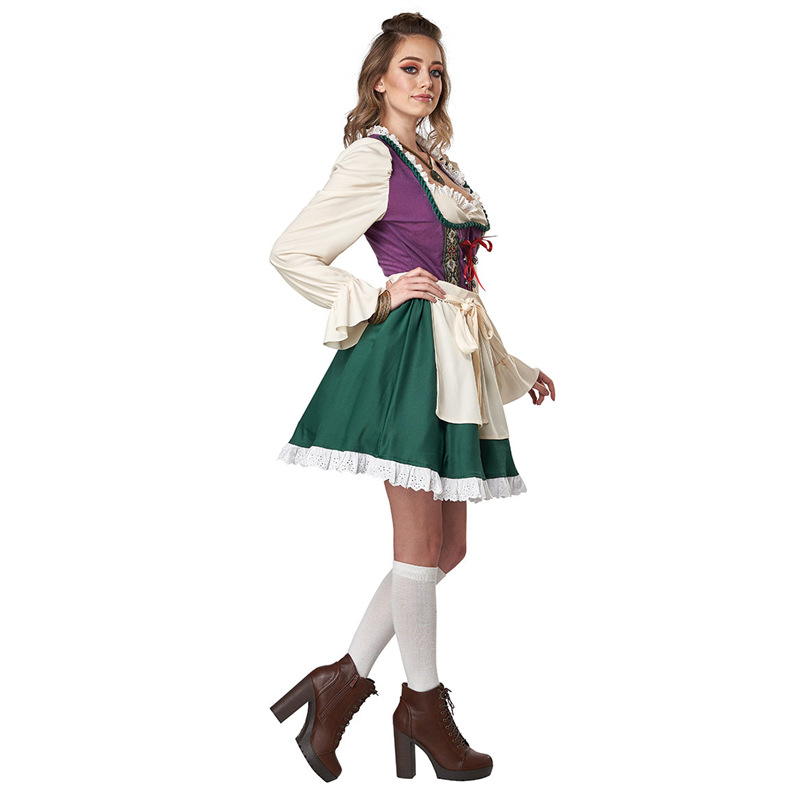 Oktoberfest Womens Purple Dirndl