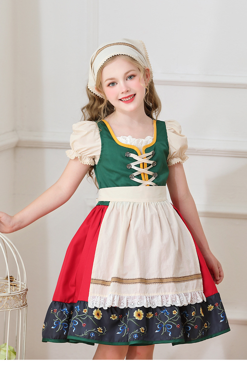 Oktoberfest Girls Floral Dress