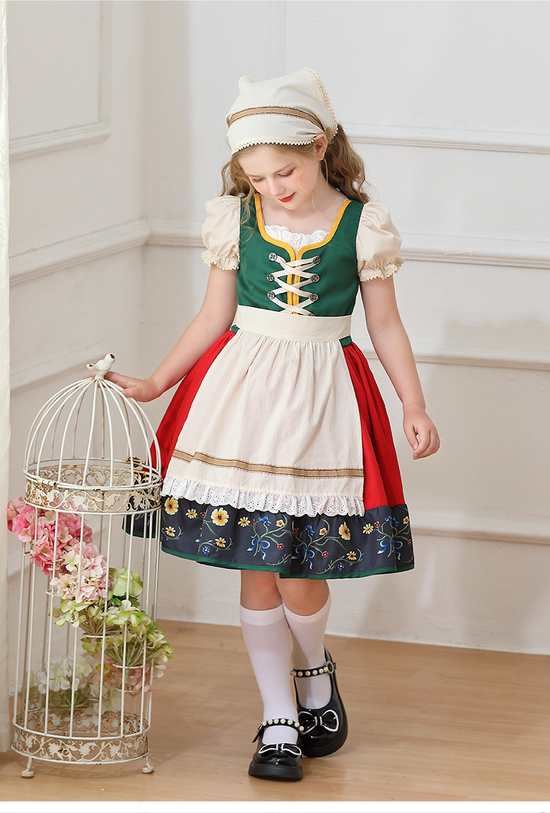 Oktoberfest Girls Floral Dress