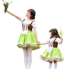 Wholesale Matching Family Oktoberfest Costumes - Green Bavarian Dresses
