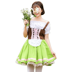 Wholesale Women's Oktoberfest Dress - Green Tutu German Costume