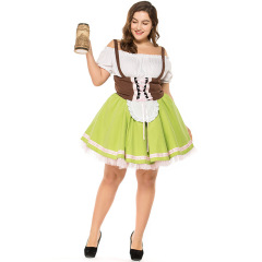 Wholesale Plus Size Oktoberfest Costumes - Green Bavarian Dress