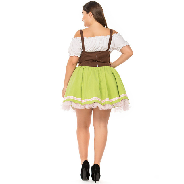 Wholesale Plus Size Oktoberfest Costumes - Green Bavarian Dress