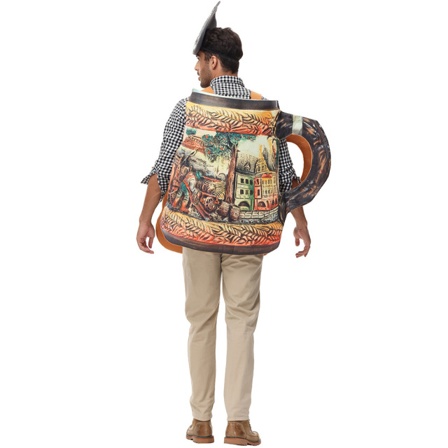 Wholesale Men's Oktoberfest Costumes - 3D Beer Stein Mug Outfit