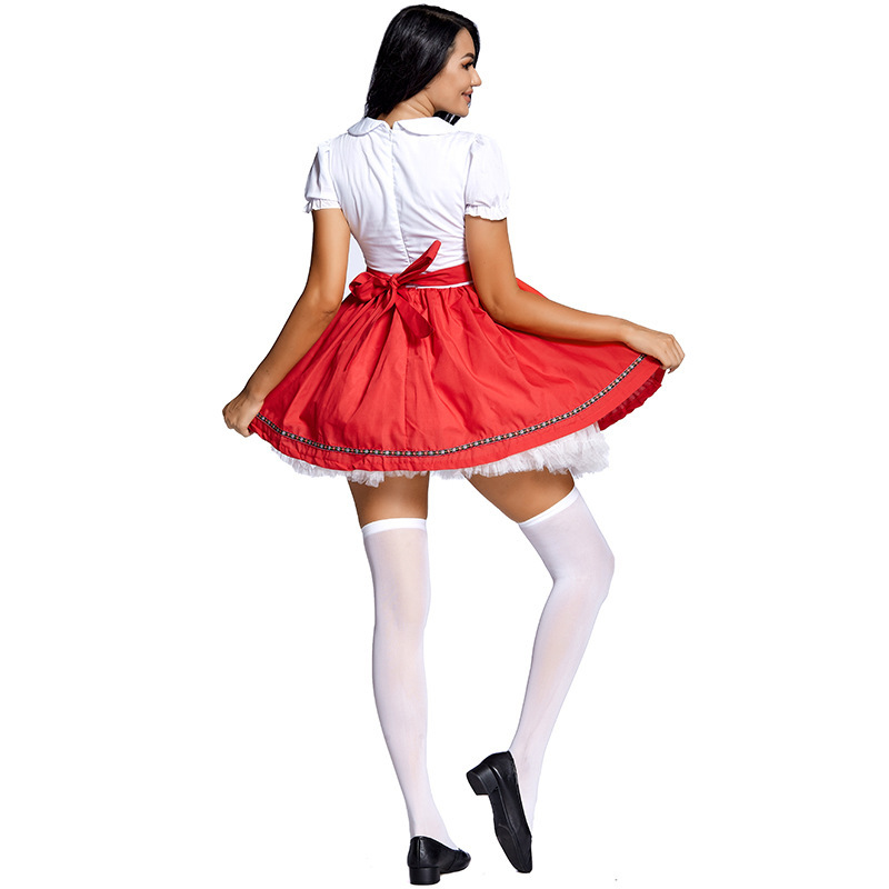Wholesale Ladies Oktoberfest Dress - Red & Black Bavarian Costume