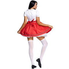 Wholesale Ladies Oktoberfest Dress - Red & Black Bavarian Costume